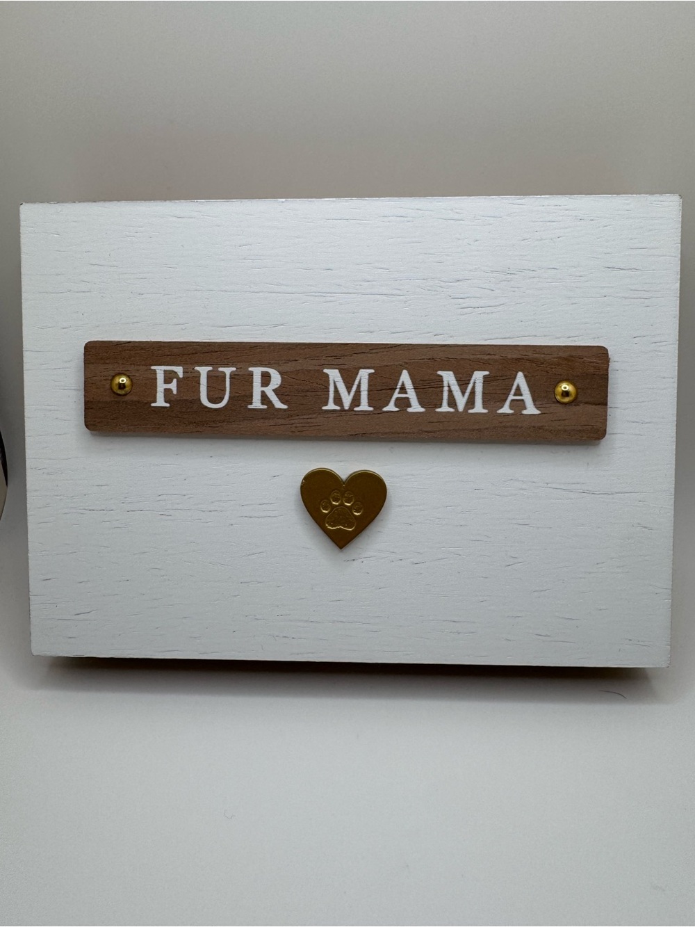 CHOICE OF Fur Mama / Pet White Wood Wall Sign - Pet Lover Home Accent - Picture 2 of 11